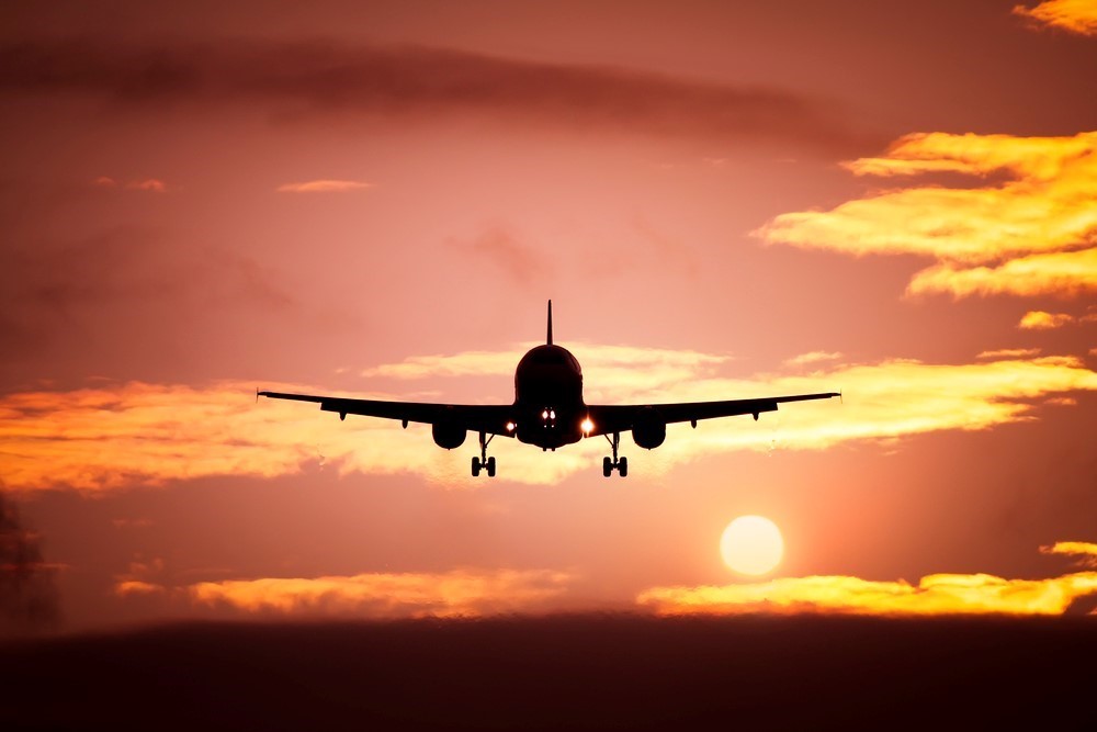 Commercial Plane Sunset